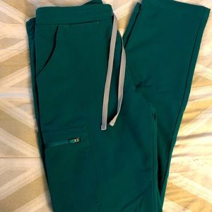 Figs Yola HUNTER GREEN scrub pants